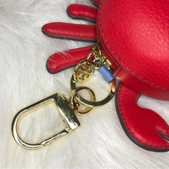 Tory Burch Crab Coin Purse Key Chain Bag Charm Rare Super Cute - Picture 9 of 10